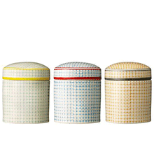 Bloomingville Aufbewahrungsdose Carla in orange - handbemaltes Porzellan