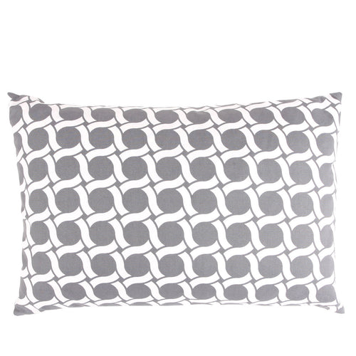 Bio Baumwolle Kissen Canvas in grau - Dekokissen von Pete & Sally in 40x60 cm made in Germany