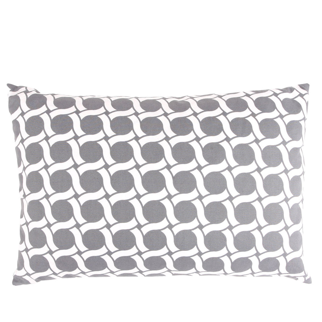 Bio Baumwolle Kissen Canvas in grau - Dekokissen von Pete & Sally in 40x60 cm made in Germany