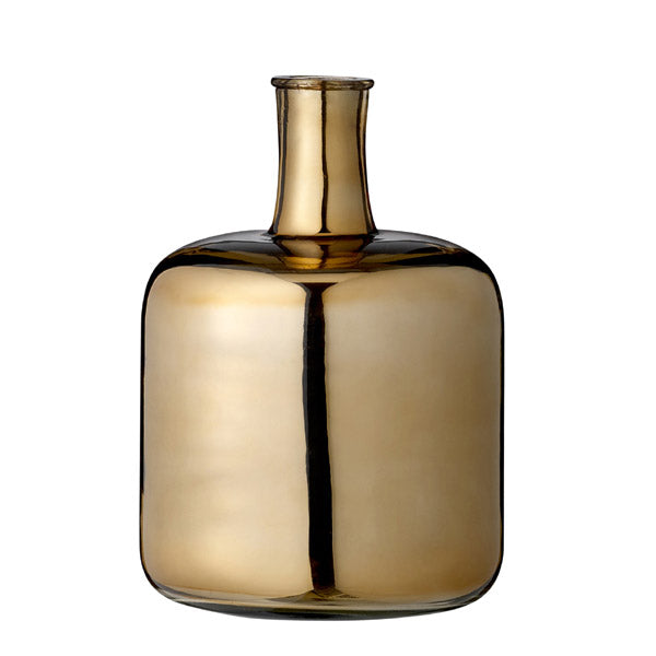 Bloomingville Glasvase Kupfer - kupferfarbene Blumenvase aus Glas