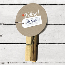 Aufkleber Kekse - 24 Stück Sticker für Gastgeschenk von Eine der Guten made in Germany