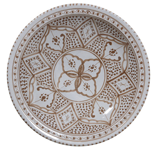 HK Living Souk Bowl large grau-braun - handgemachte Schale Marokko Design