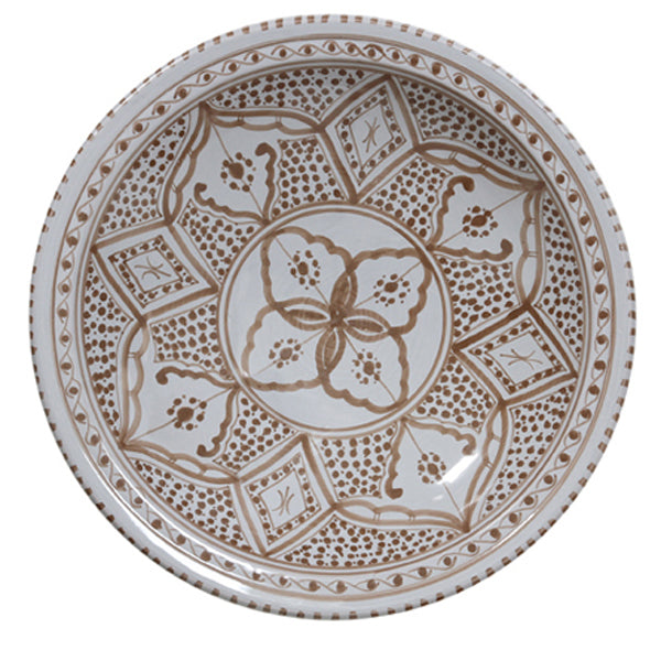 HK Living Souk Bowl large grau-braun - handgemachte Schale Marokko Design