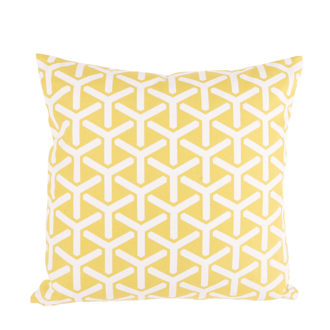 Bio Baumwolle Kissen Canvas in gelb - Dekokissen von Pete & Sally in 40x40 cm made in Germany