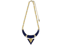 Pilgrim Kette Eccentic Tribal - vergoldete Kette mit dunkelblau