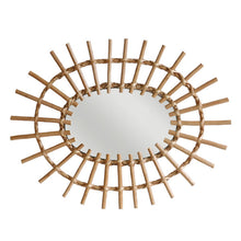 HK Living Spiegel Oval aus Weidenzweigen - Retro Spiegel 70er Jahre Design