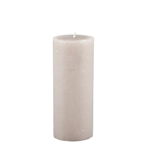 Broste Copenhagen große Stumpenkerze Leinen Ø7 xH17cm - für Laternen und Windlichter