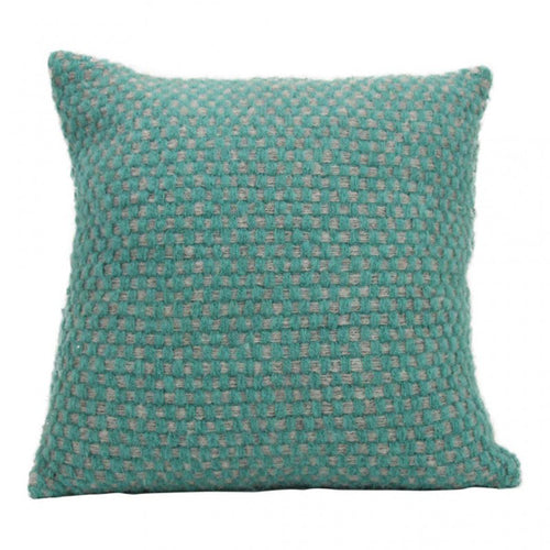 Imbarro Sofakissen Bea - Kissen aus Wolle in aqua grau 45x45 cm