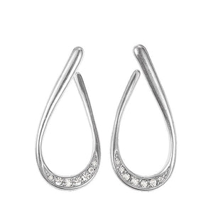 Pilgrim Ohrringe Silver Loop - versilberter Ohrstecker mit Kristallsteinen