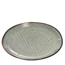 Broste Teller Nordic - Frühstücksteller aus Steingut in grau-blau Tönen