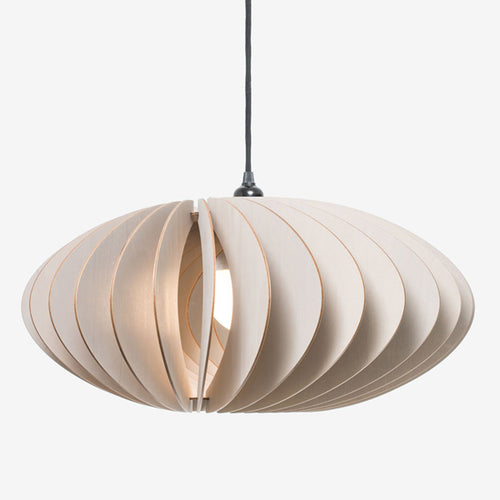 IUMI Holzlampe NEFI grau - Pendelleuchte aus Holz made in Berlin