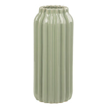 Broste Copenhagen Blumenvase Tall Luana in grün - Vase aus Steingut