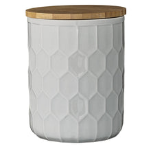 Bloomingville Vorratsdose Large in grau - Aufbewahrungsdose mit Bambusdeckel