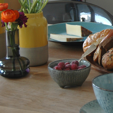 Broste Copenhagen kleine Nordic Schälchen 2 Stück - Steingut Schälchen in grau-blau