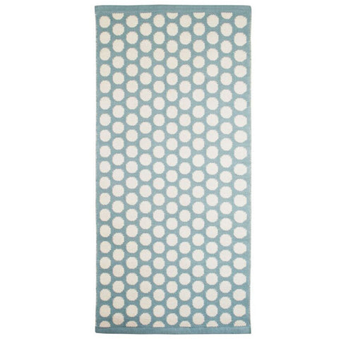 Aspegren Teppich Dots seagreen - Läufer aus Baumwolle grün-blau in 130x70 cm