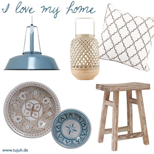 HK Living Teakholzhocker natur - Beistelltisch und Hocker aus Holz