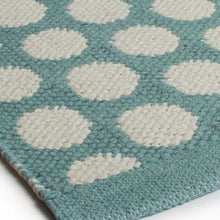 Aspegren Teppich Dots seagreen - Läufer aus Baumwolle grün-blau in 130x70 cm