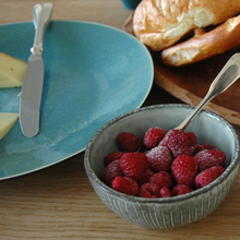 Broste Copenhagen kleine Nordic Schälchen 2 Stück - Steingut Schälchen in grau-blau