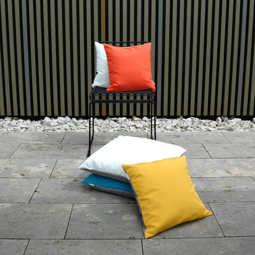 Pete & Sally Outdoor Kissen in orange-taupe 40x40 cm - Außenkissen UV beständig