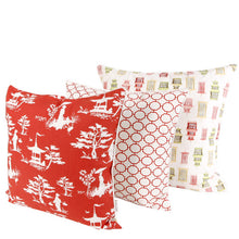 Bio Baumwolle Dekokissen Red Octagon 40x60 cm - Wendekissen von Pete & Sally made in Germany