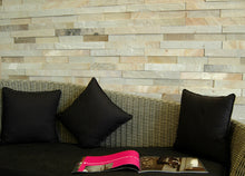Wandverkleidung sahara beige aus Sandstein von stein & ambiente