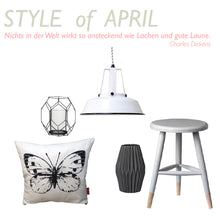 Bloomingville Windlicht Geometric schwarz - modernes Windlicht aus Metall und Glas