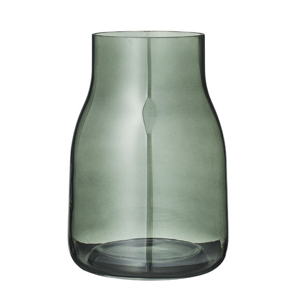 Bloomingville Glasvase Dark Green - schöne, schlichte Blumenvase aus Glas