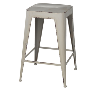 Broste Copenhagen Hocker Daryll in Dove - stapelbarer Hocker aus Metall
