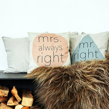 Fest Amsterdam Sofakissen Junco 45x45 cm - witziges Deko-Kissen Mr Right in natur