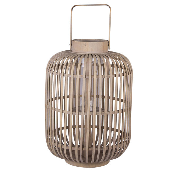 Broste Copenhagen Windlicht Tall Sahara - große Laterne aus Bambusholz