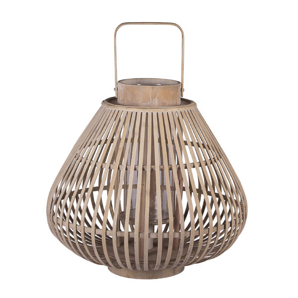 Broste Copenhagen Laterne Sahara - Windlicht aus Bambusholz