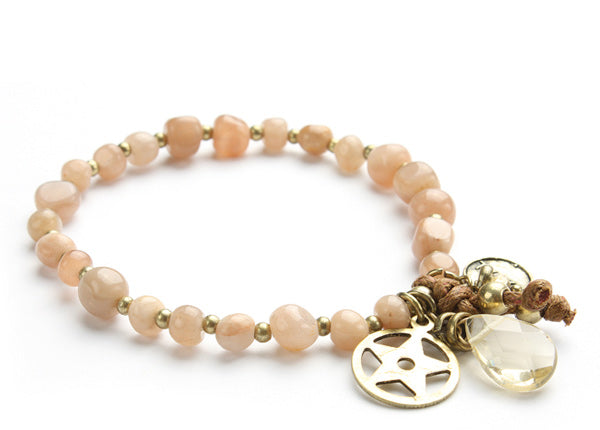 Armband simple single in apricot von exoal - Armband aus Natursteinen